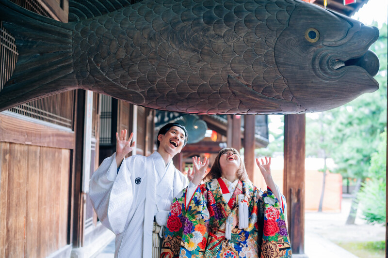 最後は大きな木魚と一緒に