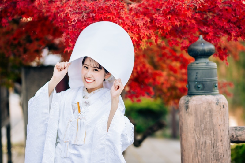 綿帽子に咲く晴れ笑顔