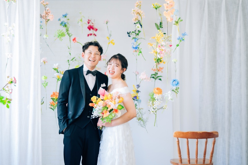 お色直しで洋装に