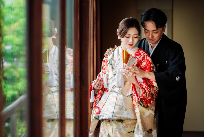【京都祝縁オープンキャンペーン】7/1/-8/31迄の撮影限定--エアコン完備貸切お庭撮影レタッチ付全データお渡し