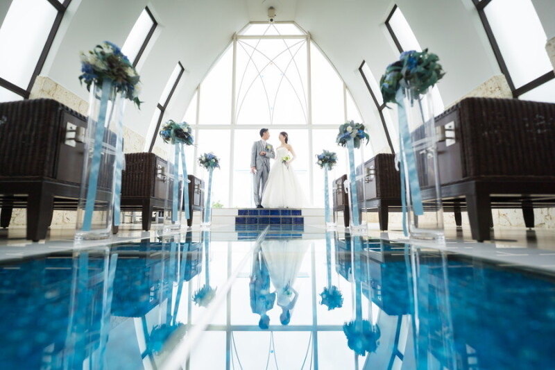 バージンロードに映るおふたり・・・♡