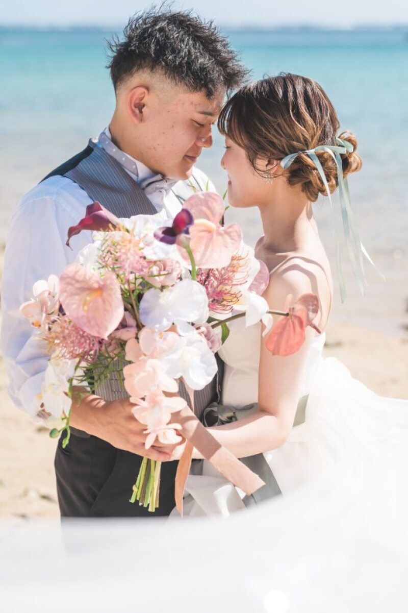 ブーケにも負けてないお二人が凄い!!