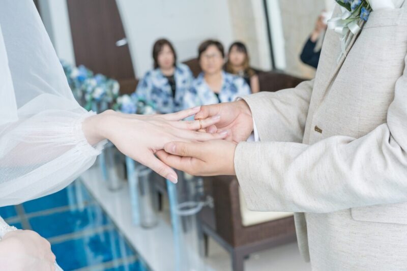 指輪交換もロマンティックに☆☆☆