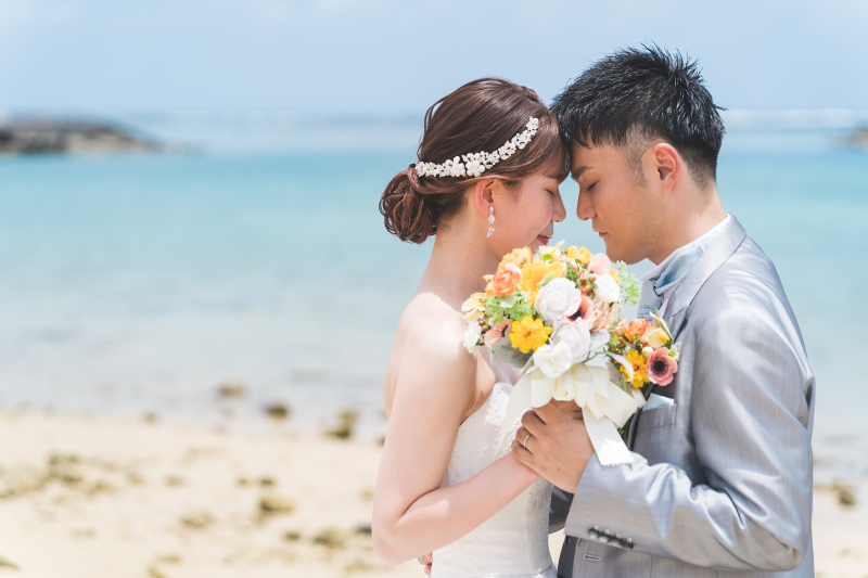 ブーケでしっとりしポーズ☆