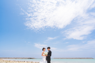 快晴☀石垣島の青い空の下ビーチ撮影♬