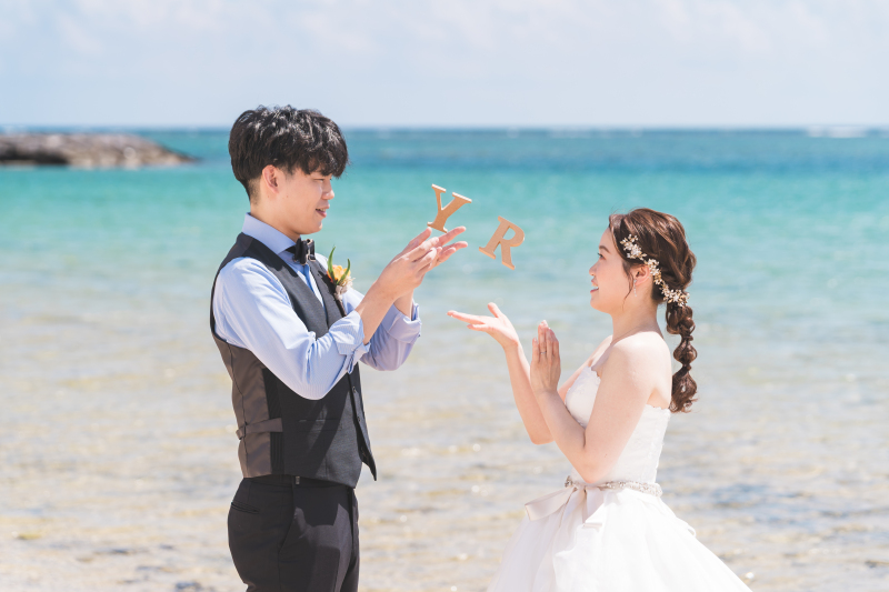 イニシャルブロックを中にポイッ♪♪♪