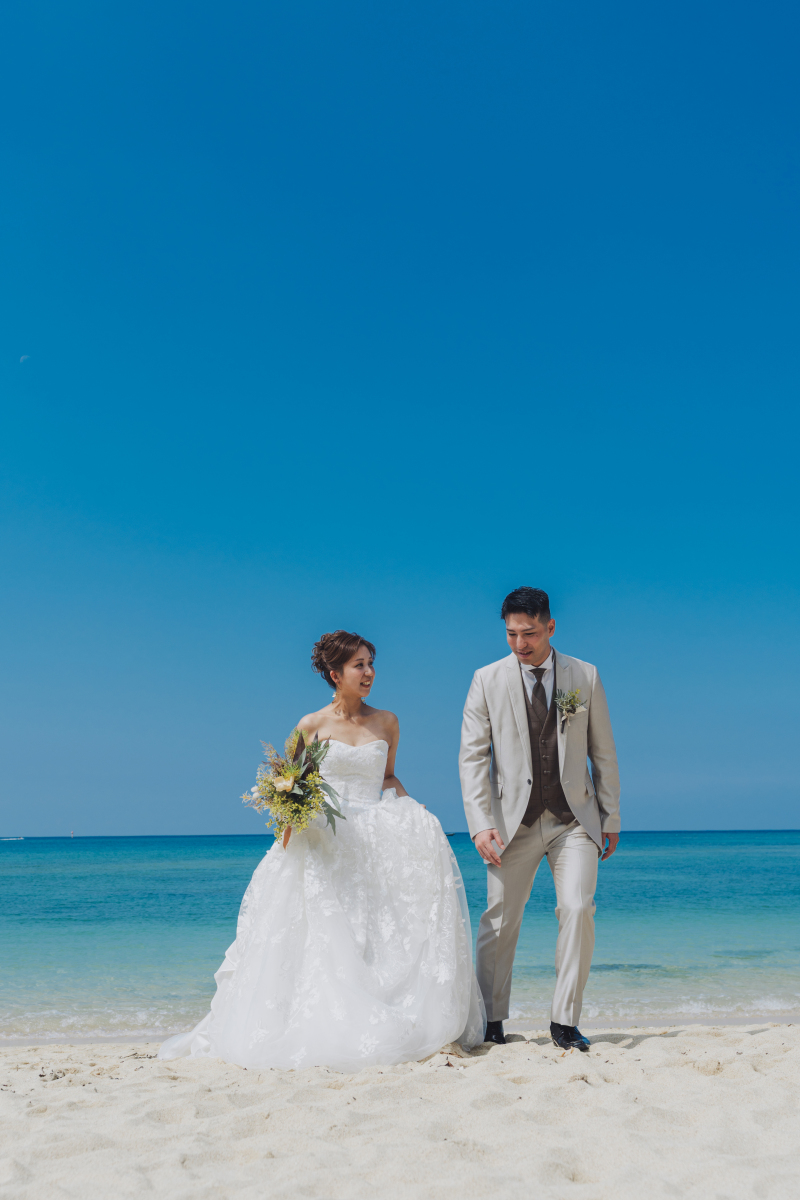 青い空と海が祝福しています♡♡