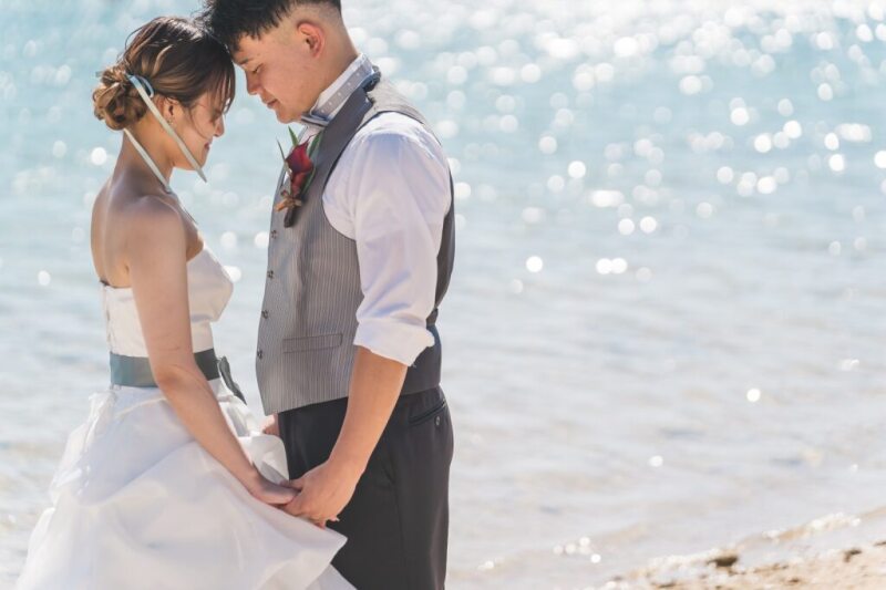 ちょっと眩しいね。おでこをコツンとしてみたら~