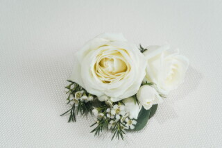 生花ヘッドピース【ホワイトナチュラル】※生花ブーケ【ホワイトナチュラルのクラッチブーケ】お申込みの方限定オプション