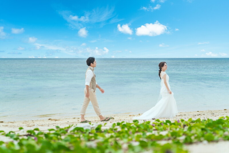 【パーフェクト美容プラン】新郎ヘアセット&美容師同行付きビーチフォト100カット❤撮影中もプロ美容師が撮影中もずーっとサポート♪