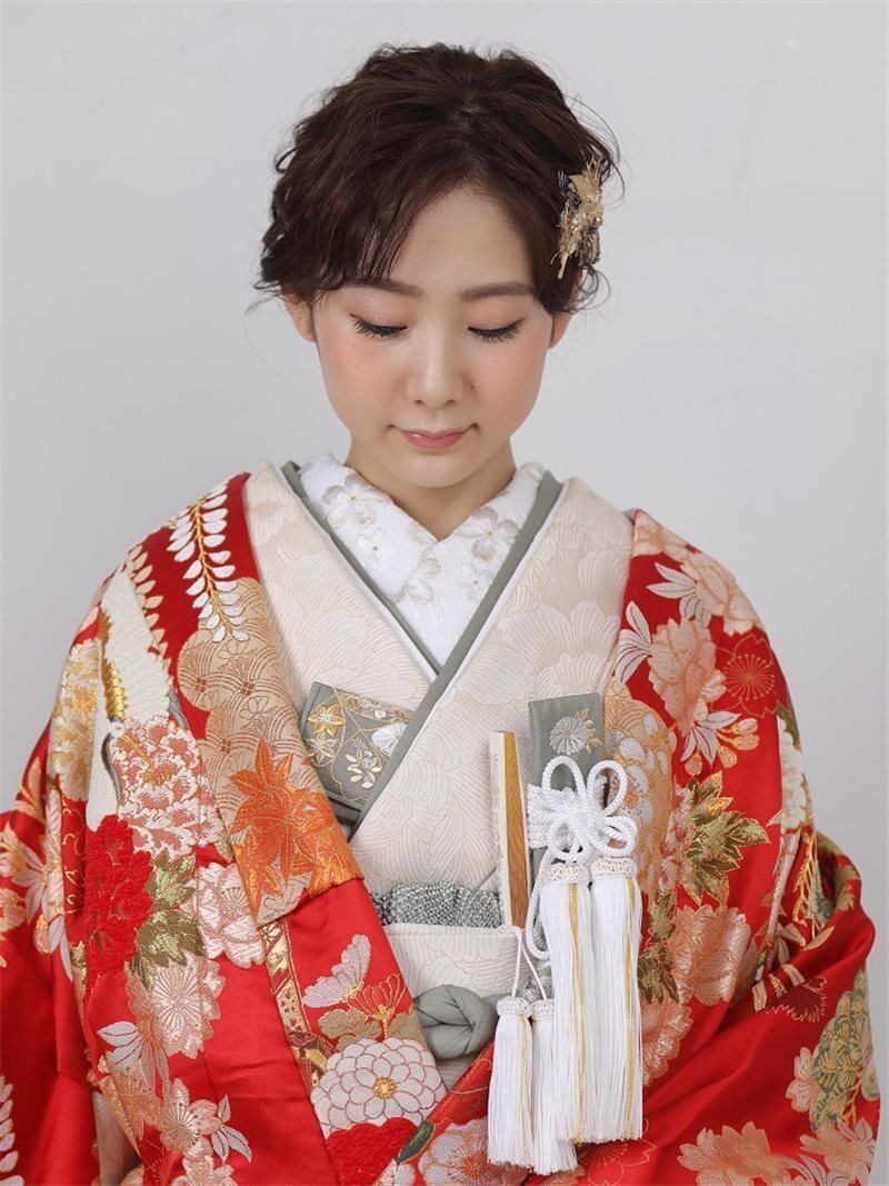 和装小物五点セット　鶯（うぐいす）