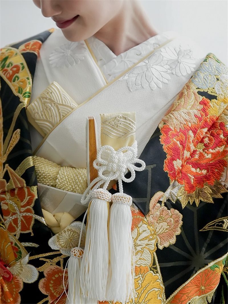 重ね衿　梔子（くちなし）
