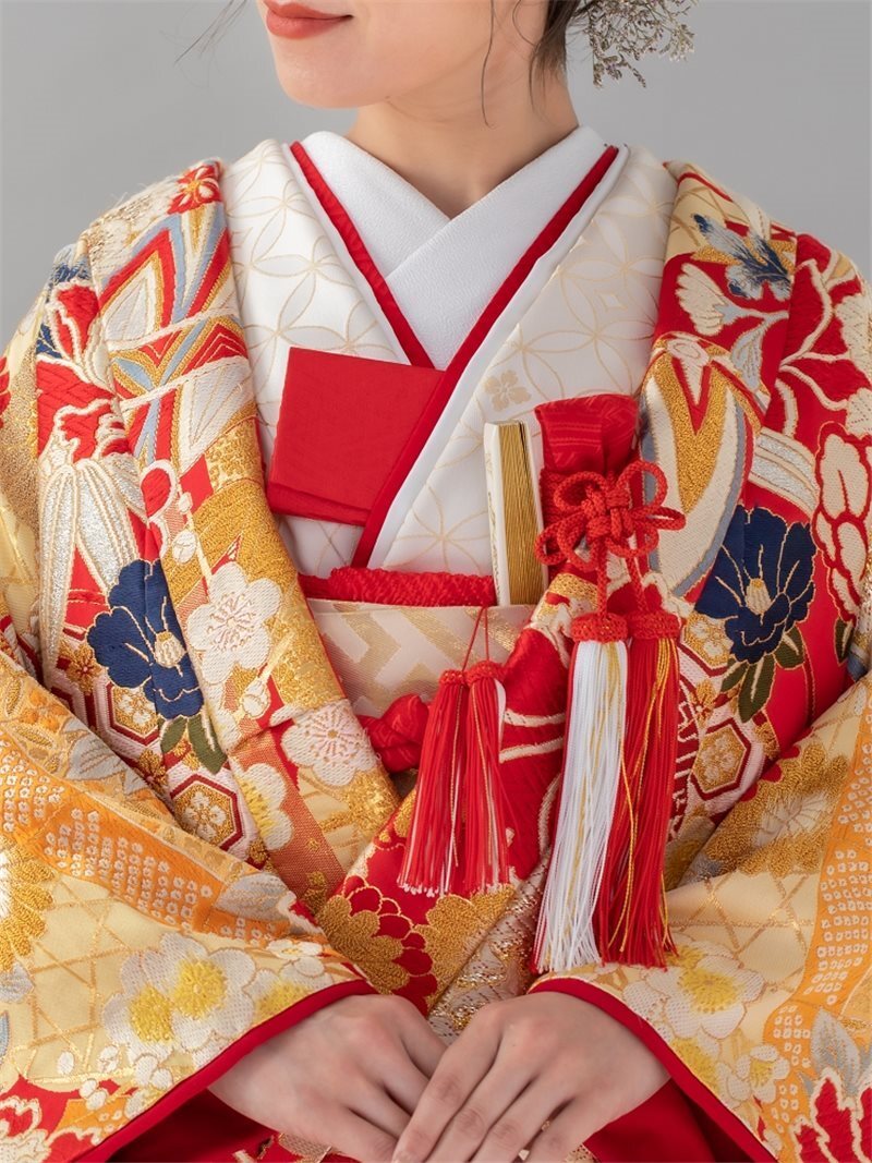和装小物五点セット　赤（あか）