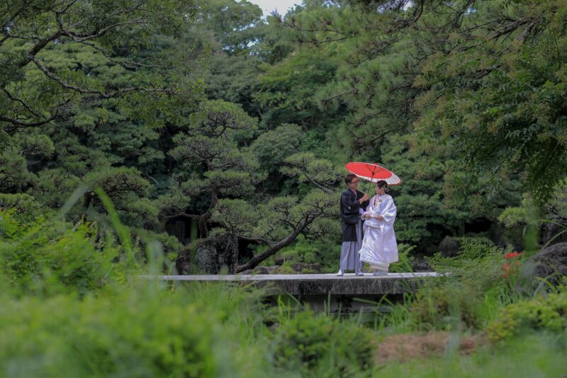庭園で【日向景修園】