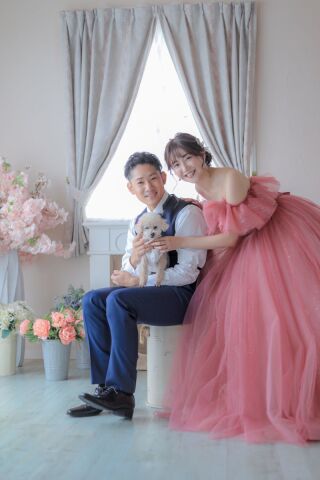 ワンちゃんと一緒に宮崎スタジオでのフォト♡