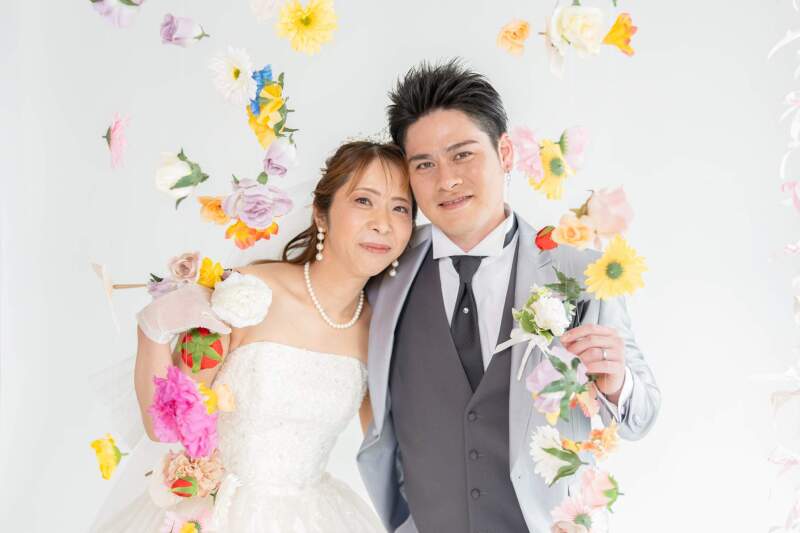 フラワーウォールで