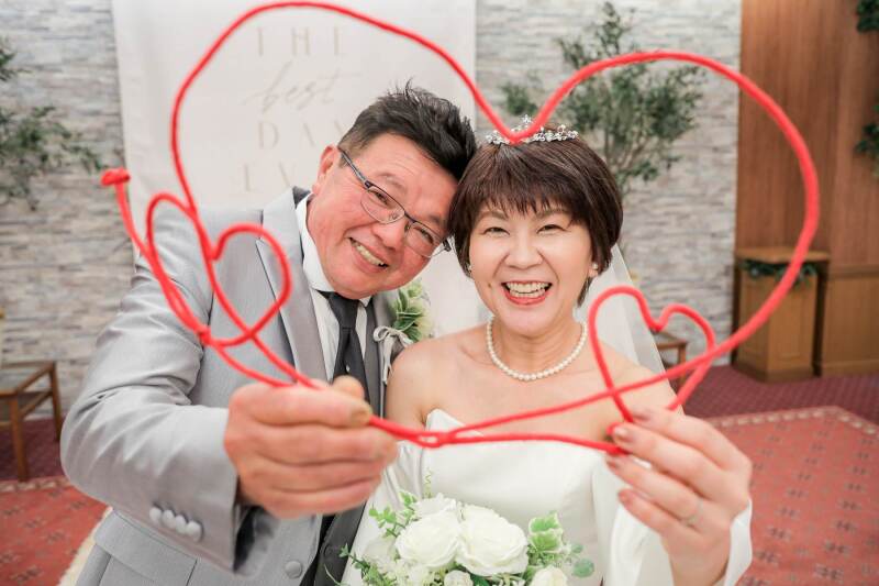 ハートの中に♡