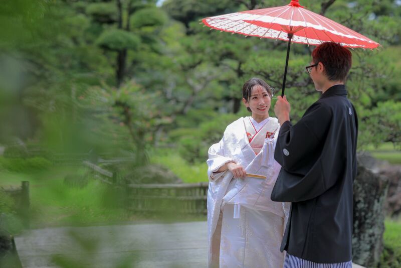 白無垢を着て【日向景修園】