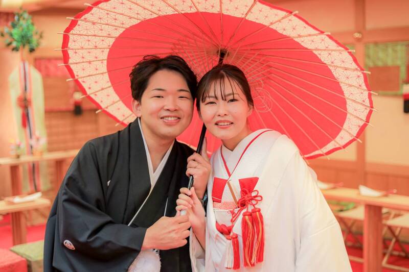 相合傘ショットも