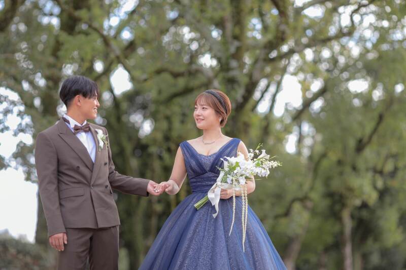 カラードレスでお外に！？