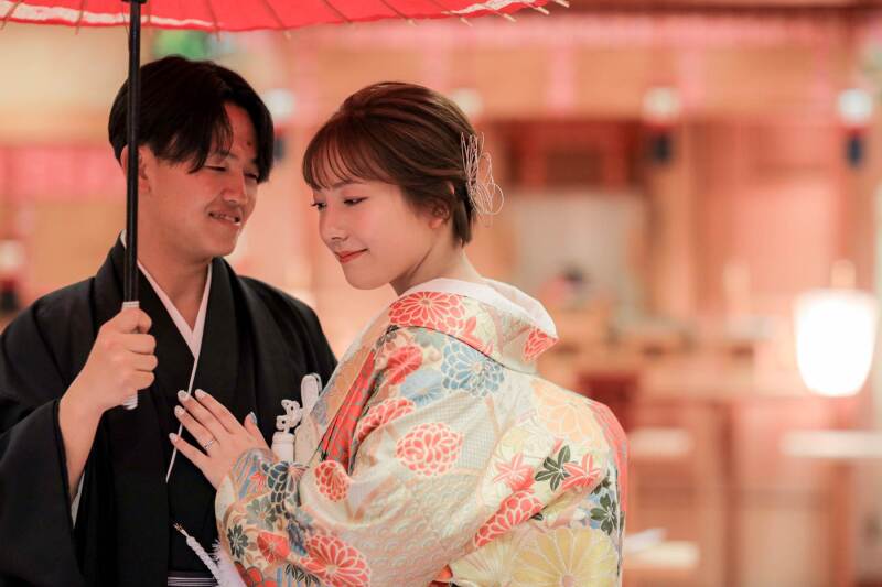 掛替で色打掛に！