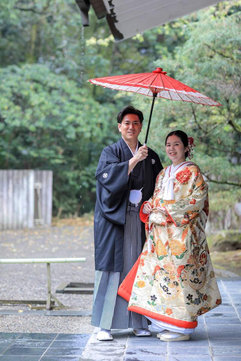 和傘で相合傘