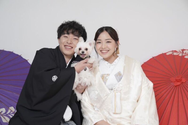 小さな結婚式 宮崎店_ペットと一緒に撮影できる