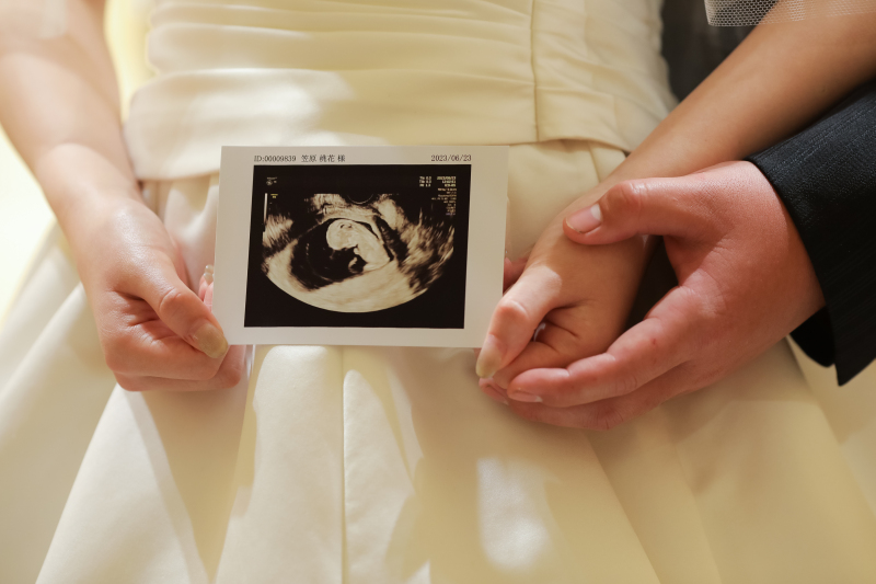 赤ちゃんと一緒に、二人らしい撮影ができる