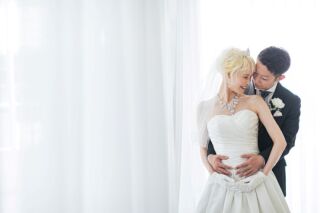 ふたりの愛と、もうひとつの小さな幸せを写真に