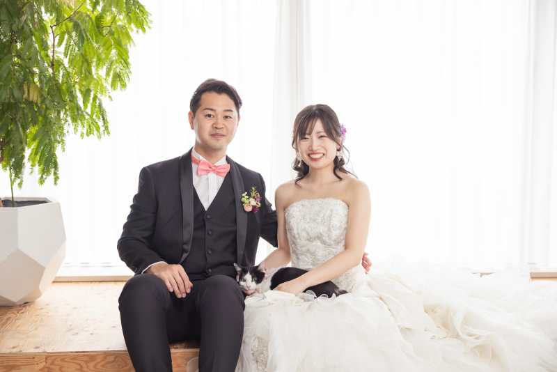 座ったショットはまた違う印象になって素敵な1枚に
