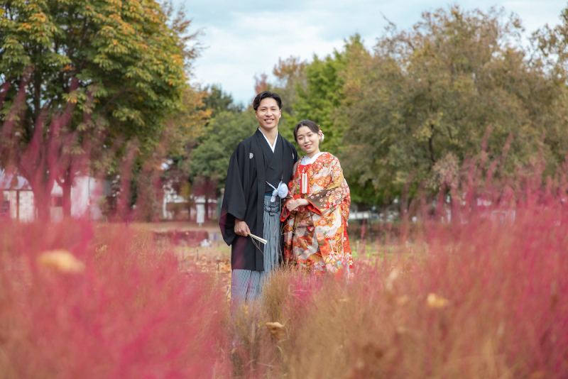 馴染みの場所で、和装ロケーション撮影のスタート♪