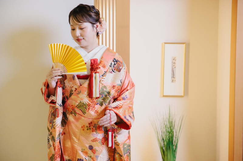 ご新婦様ソロショット！打掛姿がとても素敵な１枚