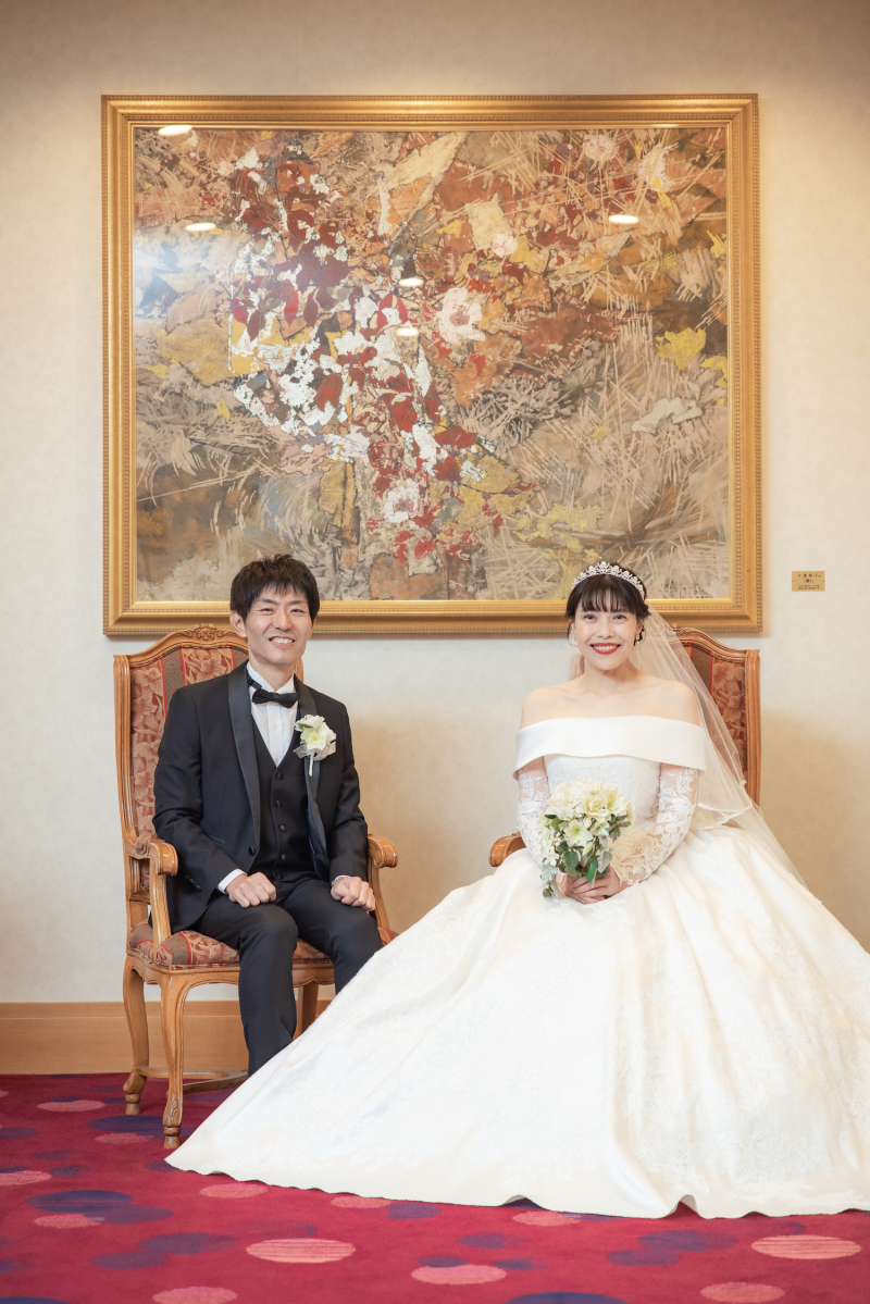 座ったショットはまた違う印象になって素敵な1枚に