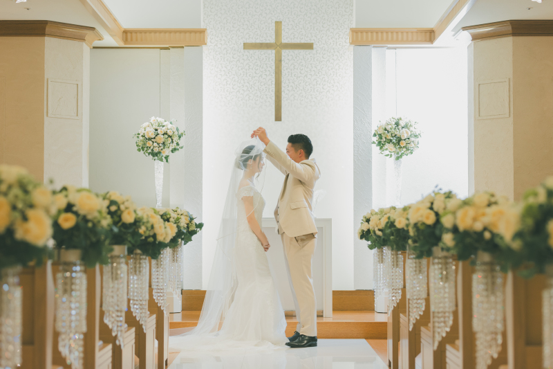 チャペルでフォトウェディング＊