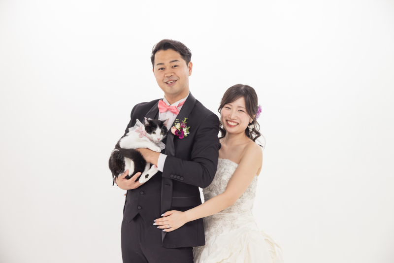 可愛さ満点のバックハグショット