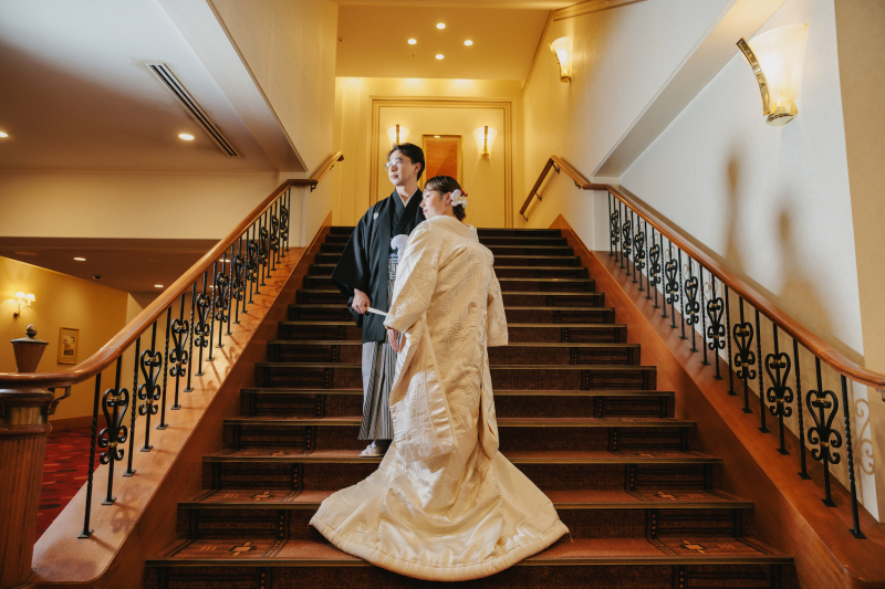 後ろ姿ショットはまた違う印象になって素敵な１枚に