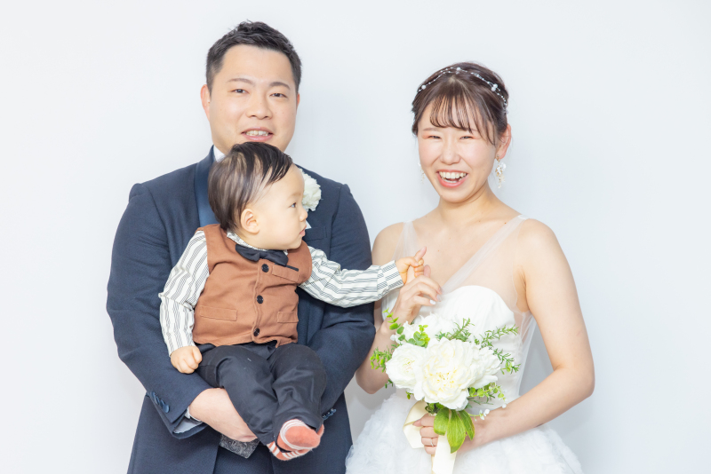 大切なお子様と一緒のフォトウェディング*