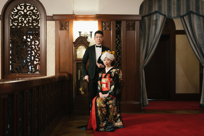 大正浪漫＊洋館で和装×タキシード