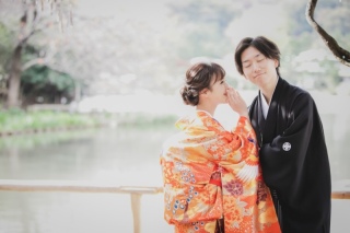 お二人の優しい笑顔を