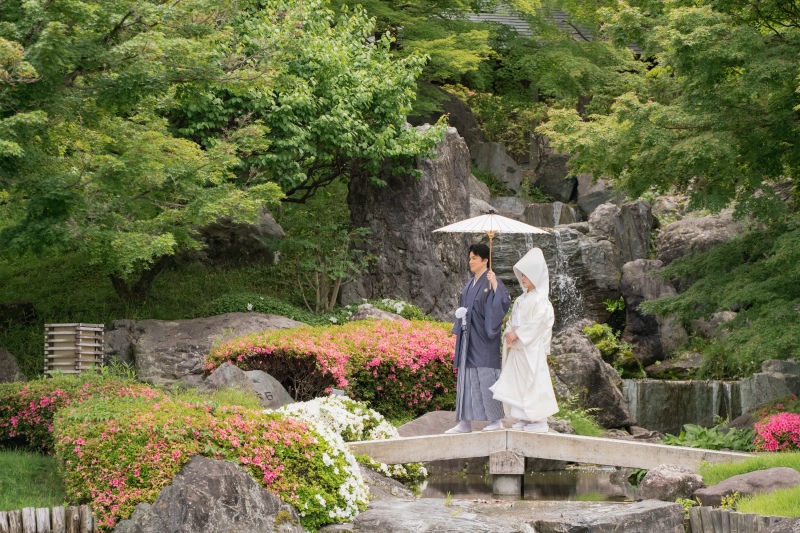 【和装ロケ】"花田苑"撮影プラン◆和の空間を楽しみながらゆったり1時間撮影・ご新婦様ヘア&メイク・着付け・移動費・全データ込