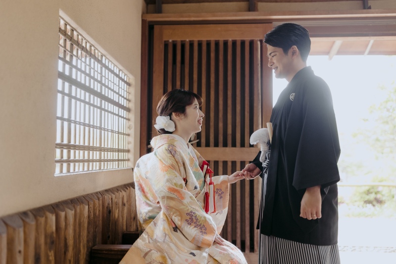 【和装ロケ】"平成庭園"撮影プラン◆和の空間を楽しみながらゆったり1時間撮影・ご新婦様ヘア&メイク・着付け・移動費・全データ込