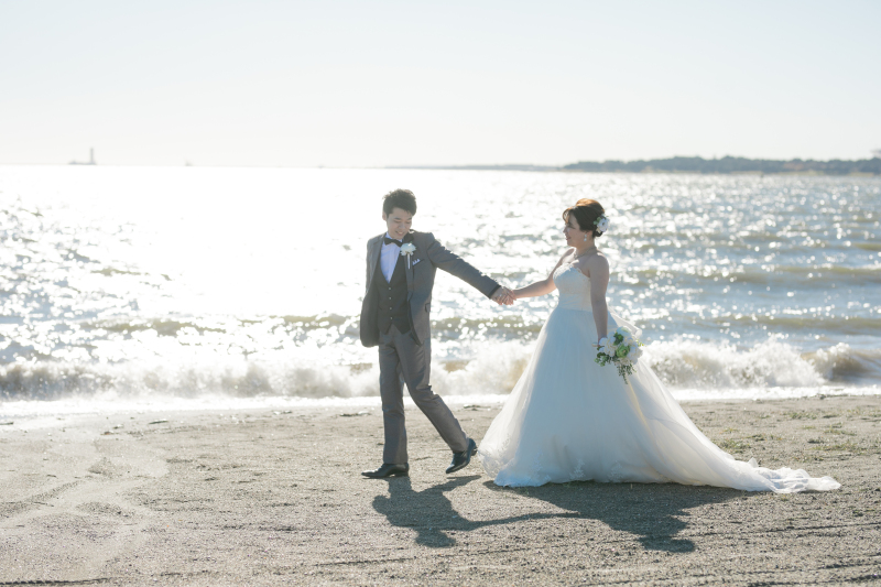 【海プラン】広々した海と豊かな自然”稲毛海浜公園"◆ご新婦様ヘアメイク・申請料金・移動費・全データ込み！