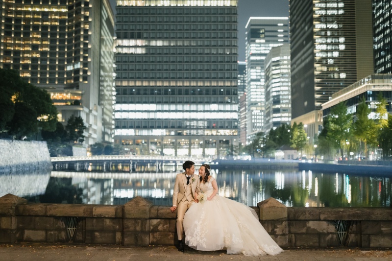 【東京駅・丸の内撮影プラン】ナイトフォトコミコミプラン◇ご新婦様ヘアセット&メイク＋ご新婦様衣装無料＋撮影全データ付！
