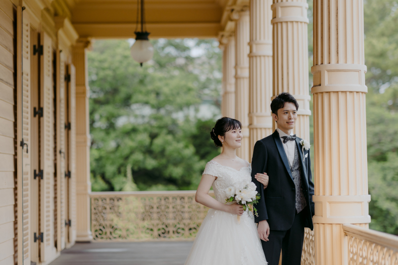 【洋館・邸宅プラン】旧岩崎邸庭園　館内＋お庭撮影プラン◆ご新婦様ヘアメイク・移動費・申請費・補正済み全データ付