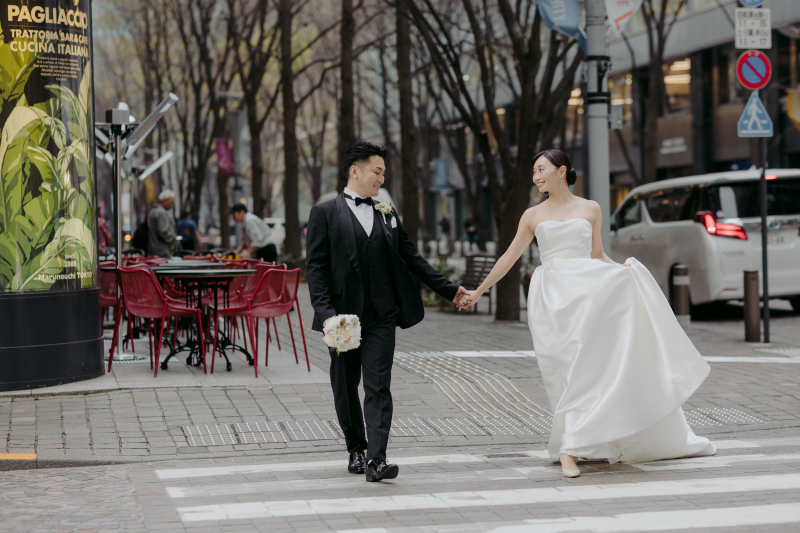 【東京駅・丸の内】おしゃれな街をお散歩しながら撮影＊東京駅&丸の内(日中)1時間撮影プラン◆ご新婦ヘアメイク・全データ・移動費込