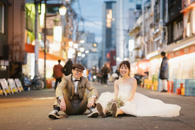 【洋装ロケ】おふたりの好きな街へ♡街中ロケプラン◆ご新婦ヘアメイク・ヘアメイクアテンド・全データ・申請費・移動費込