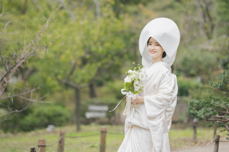 【和装ロケ】庭園おまかせプラン◆和の空間を楽しみながらゆったり1時間撮影・ご新婦様ヘア&メイク・着付け・移動費・全データ込