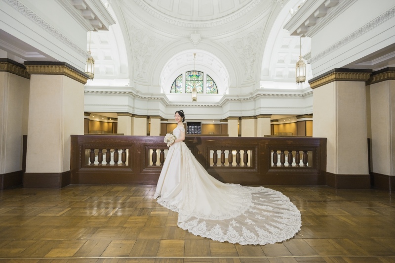 【科学博物館】撮影プラン◆新婦ヘアセット&メイク・ドレス&タキシード・1時間撮影・移動費・全データ付