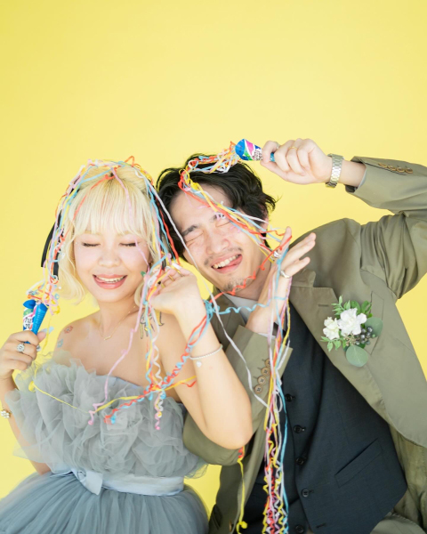 シンプル白壁+カラーバック紙でPOPに♪スタジオ限定前撮りプラン  108,900円
