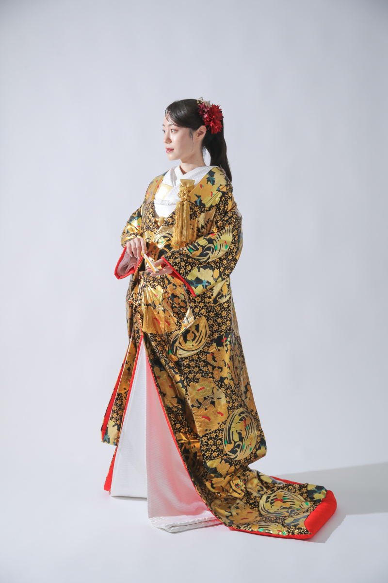 色打掛ブルー&times;ゴールド(UK014)